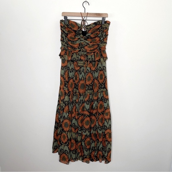 Ulla Johnson Evanthe Fit & Flare Halter Floral Chiffon Dress Midi wedding guest - Picture 4 of 16